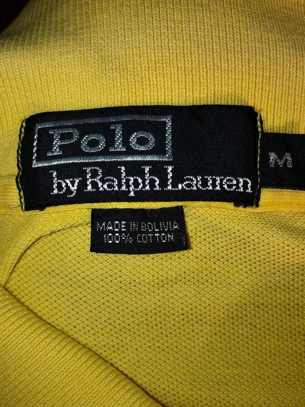 Ralph Lauren Yellow Polo Shirt with Navy Pony